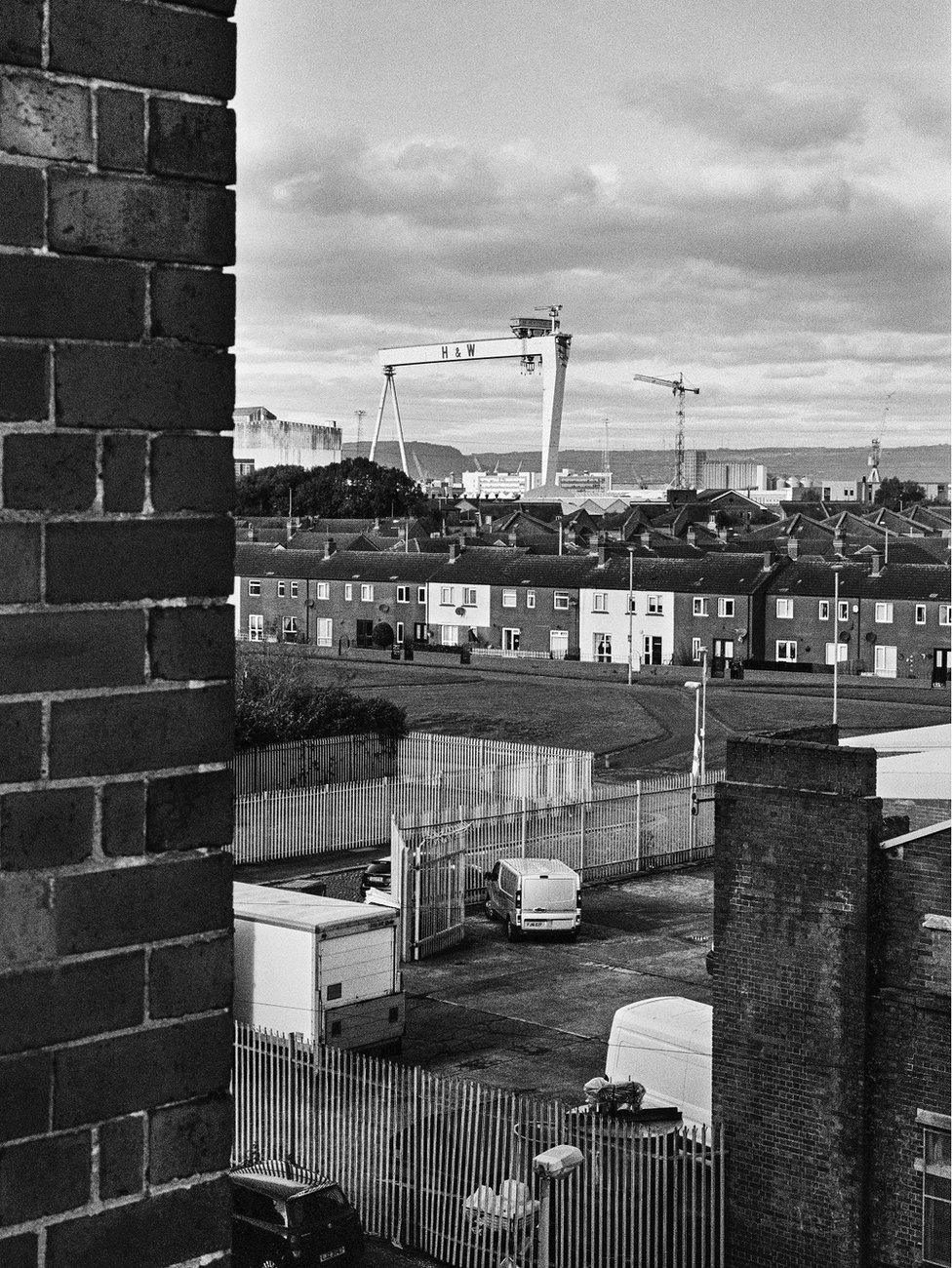 • A view of the shipyard, East Belfast, October 2019