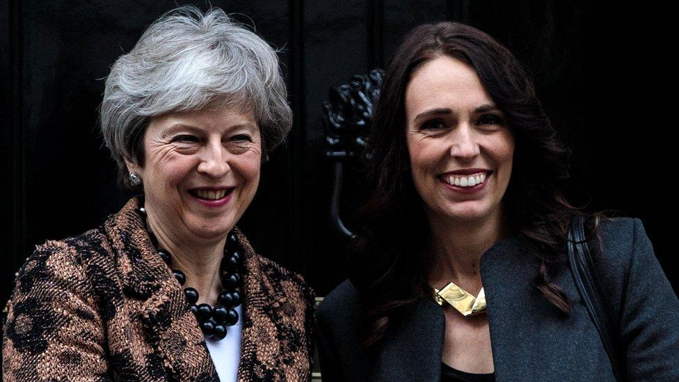 Theresa May an Jacinda Ardern