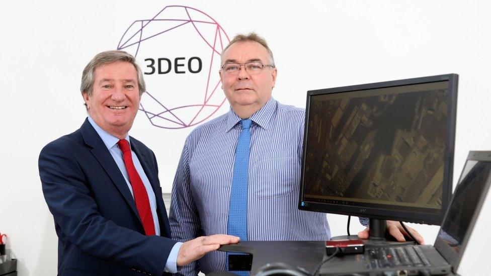 Bill Montgomery (left), director of advanced manufacturing and engineering at Invest NI and Andy Macpherson, from 3DEO NI