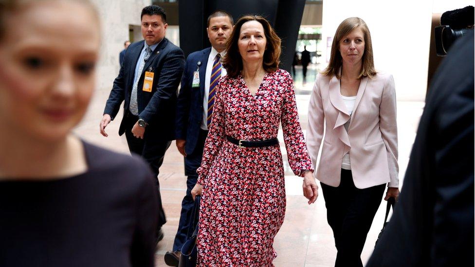 Nominee to be Director of the Central Intelligence Agency Gina Haspel arrives for meetings with senators on Capitol Hill in Washington, DC.