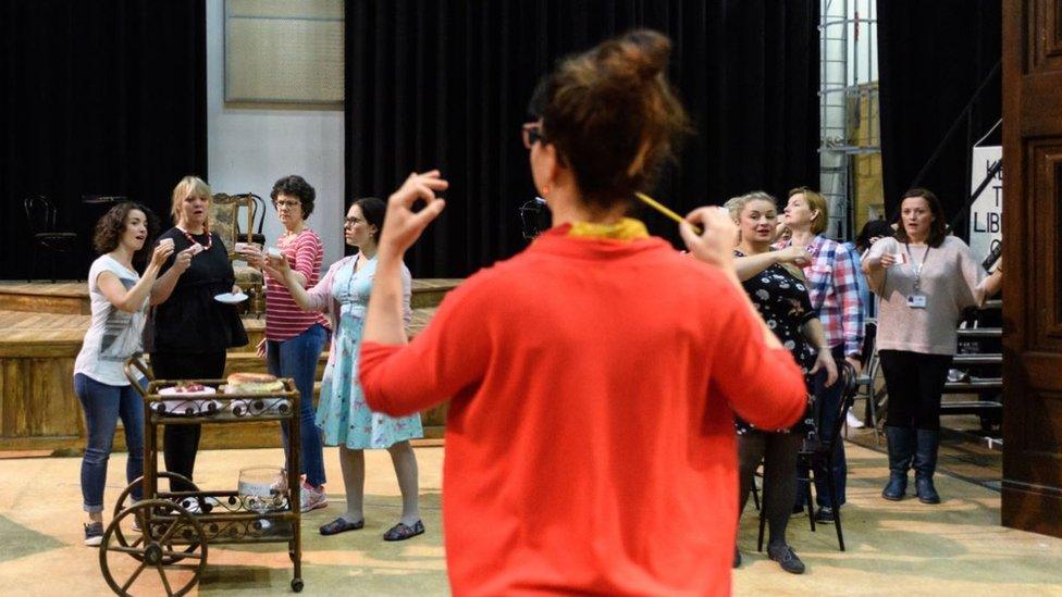 Cakes and treats provided to the suffragettes on stage