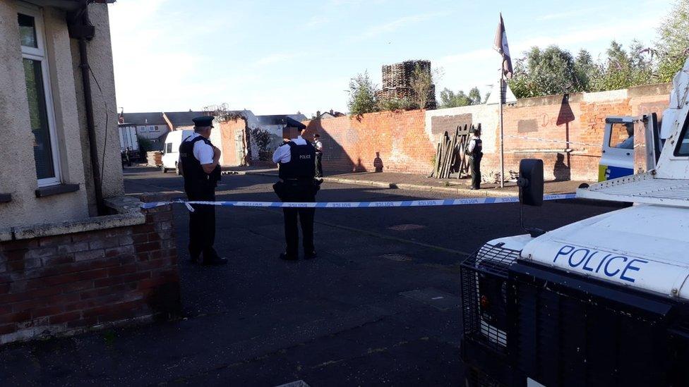 Police situated on London Road