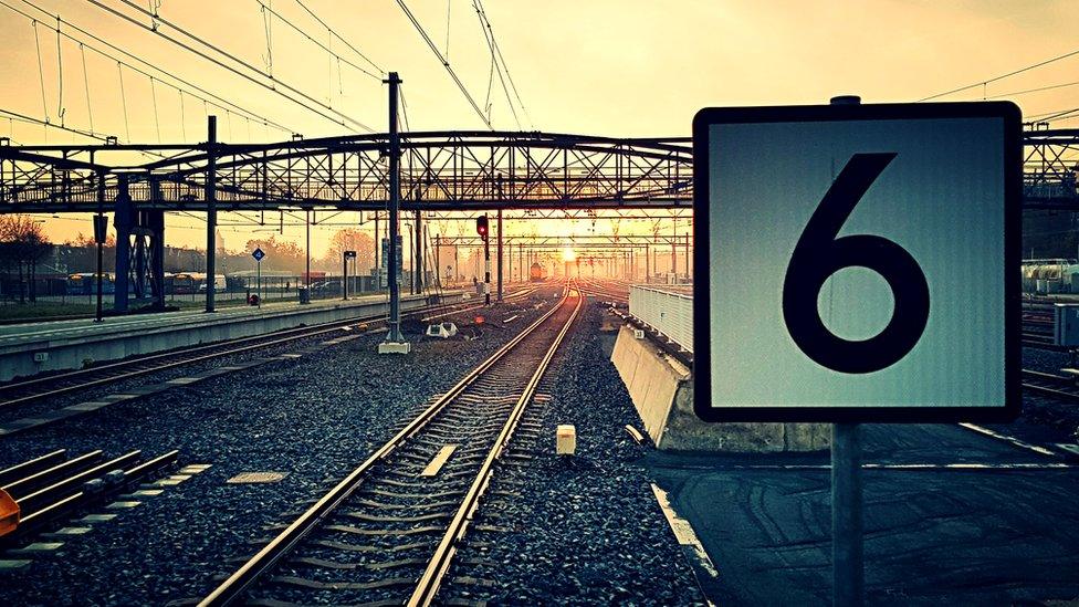 Number sic on railway track