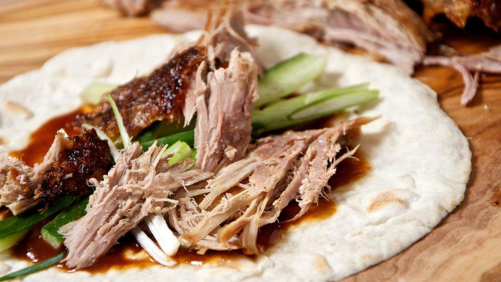 Crispy duck pancakes