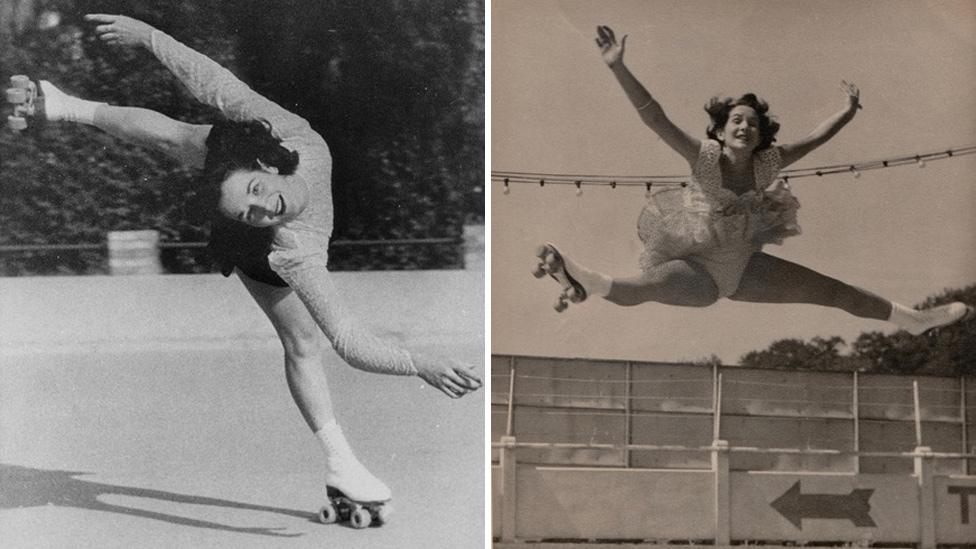 Jocelyn Taylor, skating in the 1950s