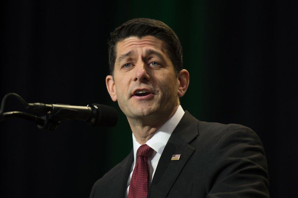 Speaker of the United States House of Representatives Paul Ryan speaks ain Wisconsin, 13 December