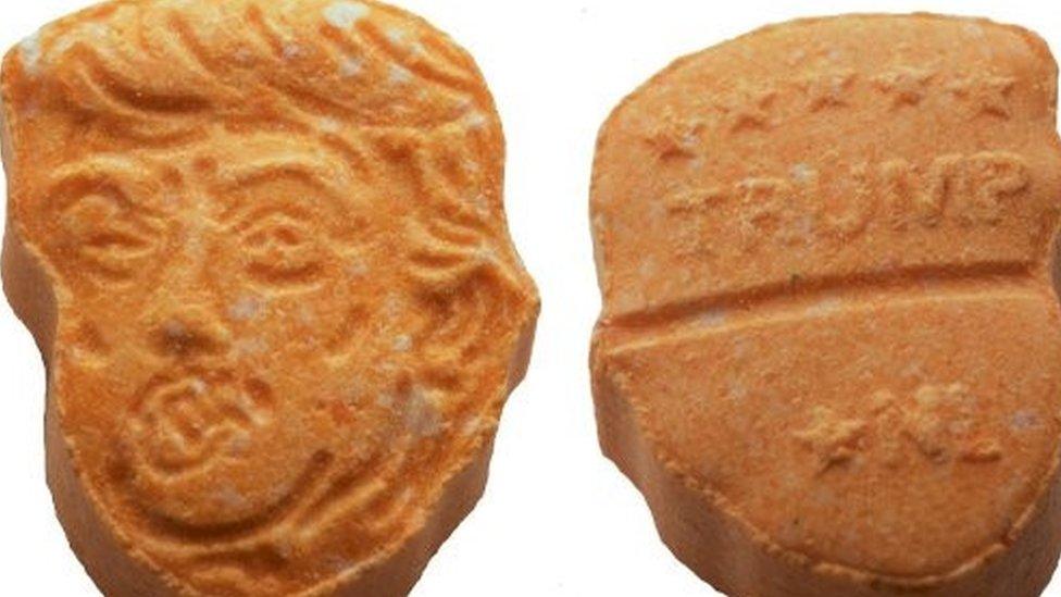 Donald Trump-shaped ecstasy tablet seized by German police (20 August 2017)