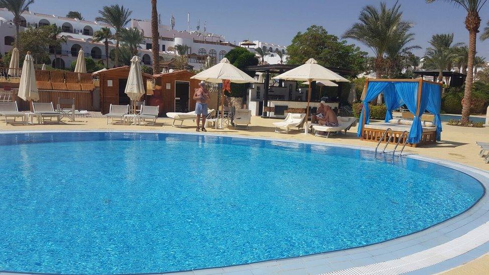 The pool at the Royal Savoy in Sharm el-Sheikh was emptier than usual when Peter and Julie visited last month.