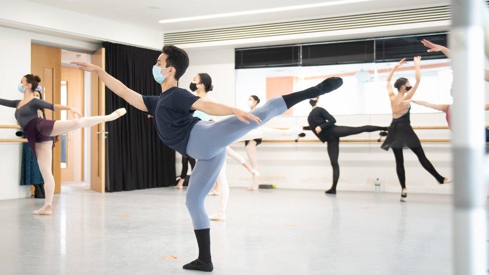 Kamal Singh in ballet class