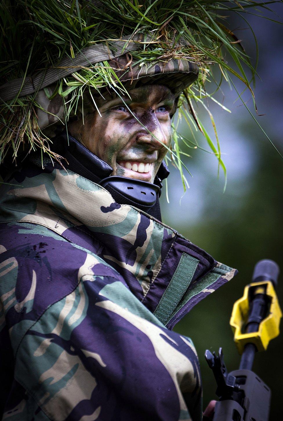 Portrait of a soldier in camouflage