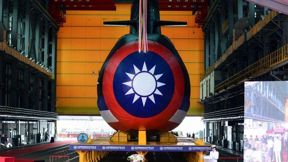 Taiwan's first locally-built submarine