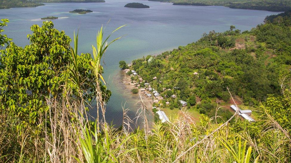 Small village on Marovo Island, Solomon Islands