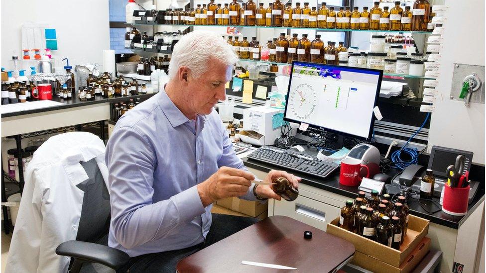 Perfumer at work