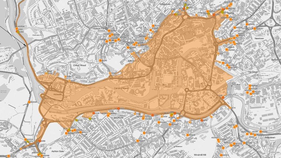 Bristol CAZ map