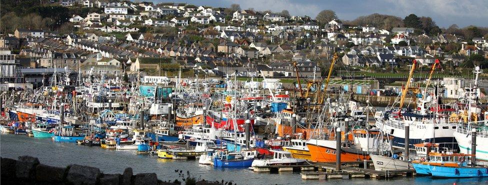 Newlyn Harbour in Cornwall