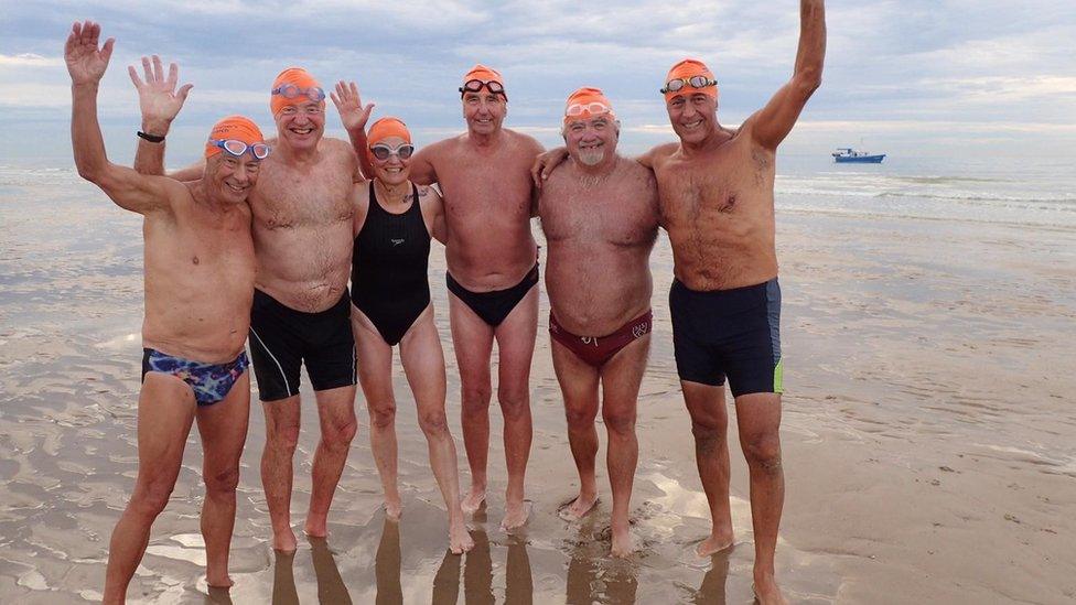 Cross channel swimmers