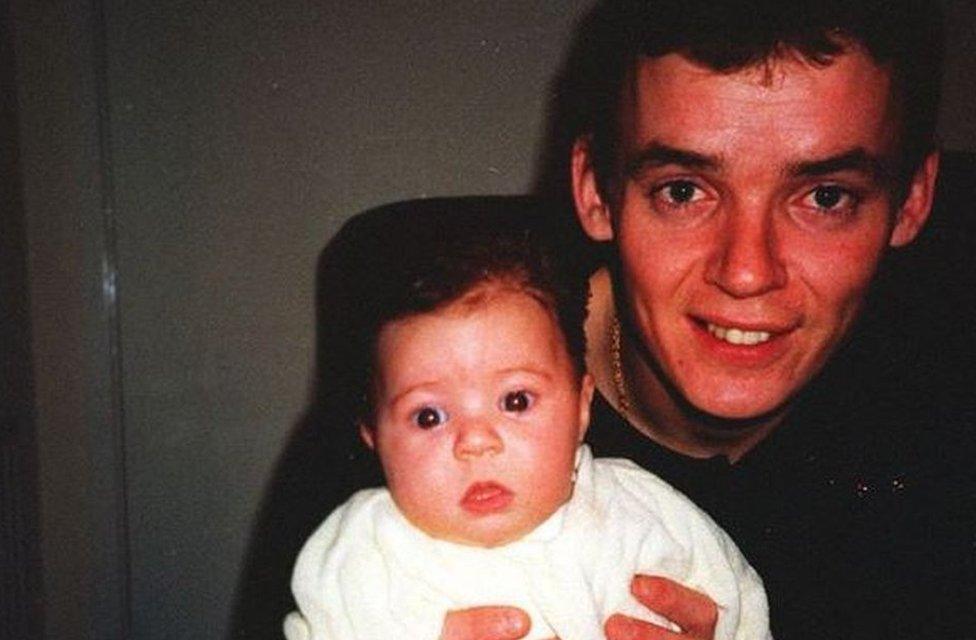 Simon Smith with his baby daughter Lauren