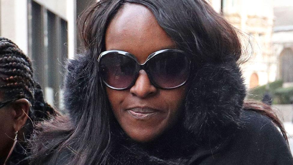 Fiona Onasanya arriving at the Old Bailey