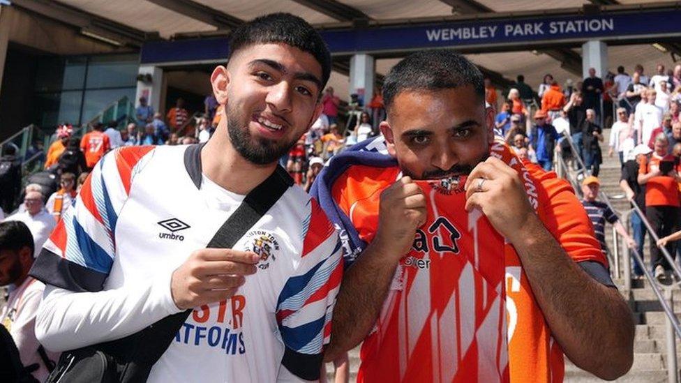 Luton Town fans at Wembley