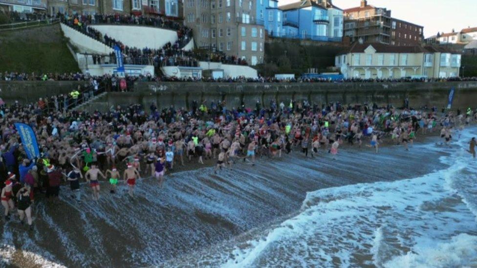 The Boxing Day dip at Cromer in Norfolk