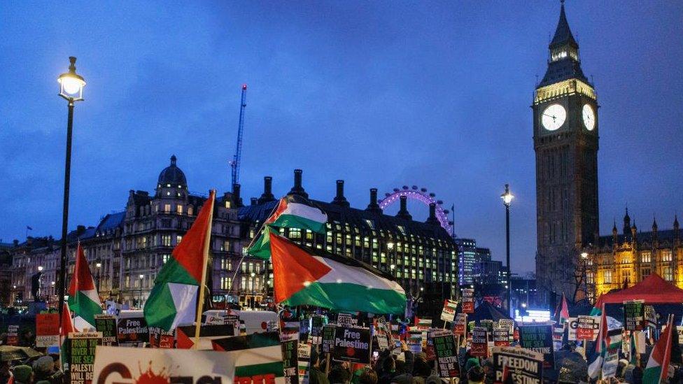 Demonstration outside Parliament