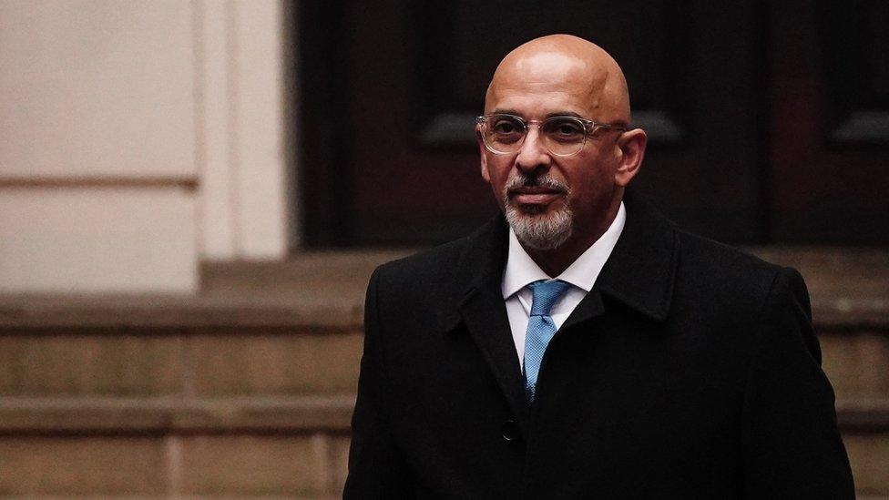 Tory party chair Nadhim Zahawi leaves the party's head office in Westminster, central London