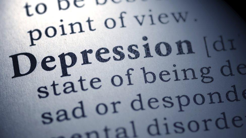 Picture saying 'Depression'