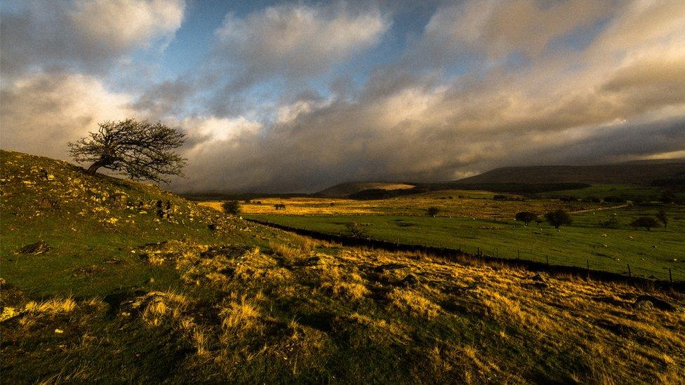 Ystradfellte pictured here in between showers, as seen by David Pearce.