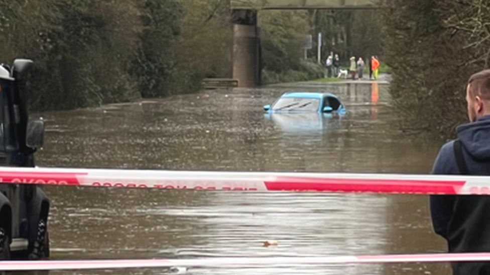 Flooding near Llantwit Major