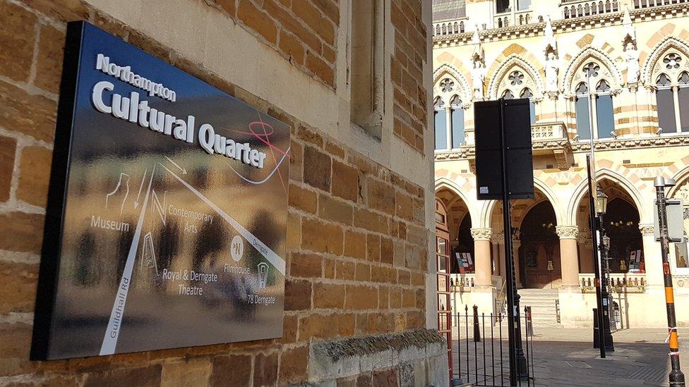 Northampton Cultural Quarter sign.