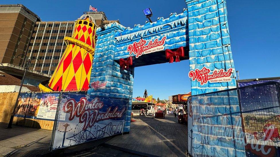 The entrance to Winter Wonderland in Hanley