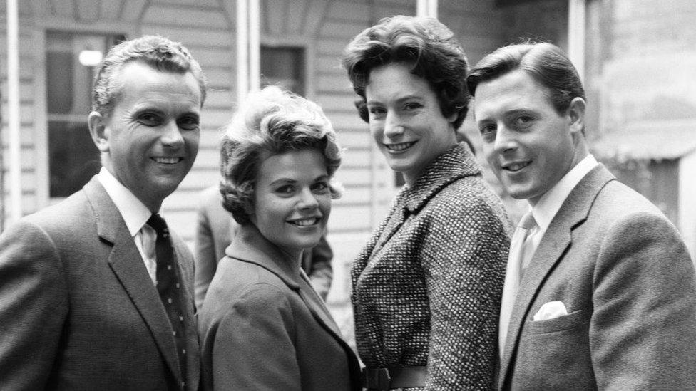 Kenneth Kendall, Judith Chalmers, Nan Winton and Michael Aspel