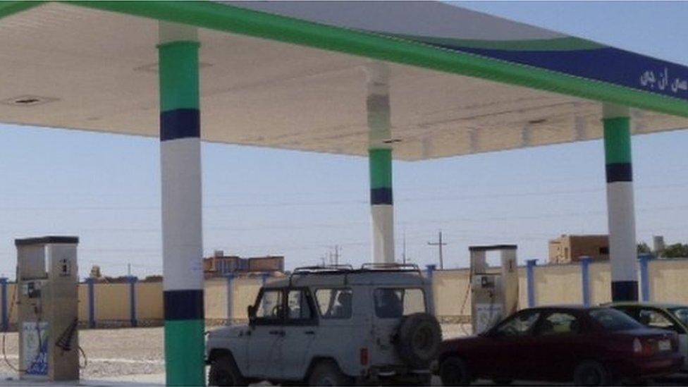 The natural gas filling station in Sheberghan, Afghanistan.