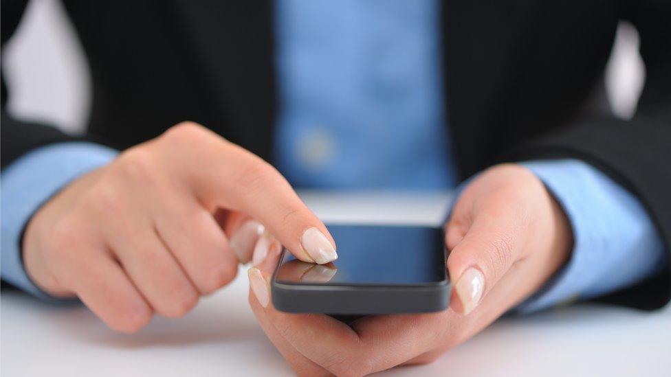 Businesswoman on a phone