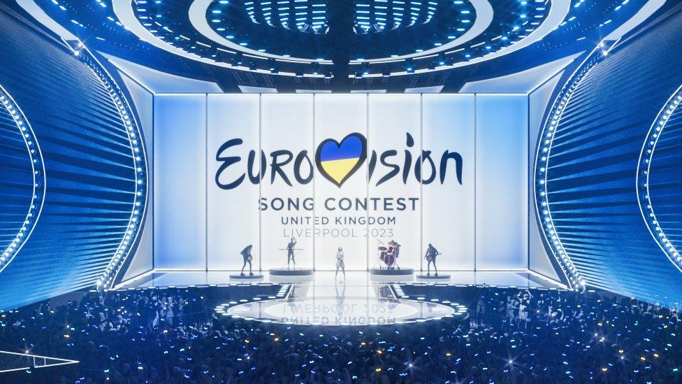 Eurovision announcement stage