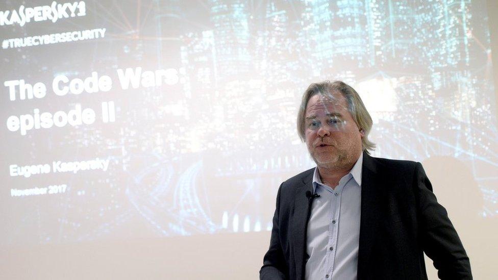 Eugene Kaspersky giving a presentation