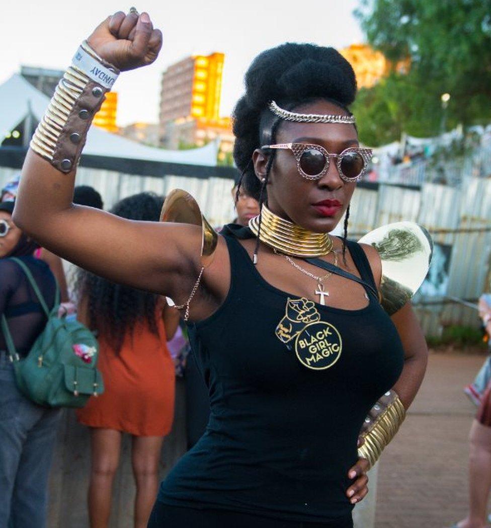 Festival goer at AfroPunk Johannesburg