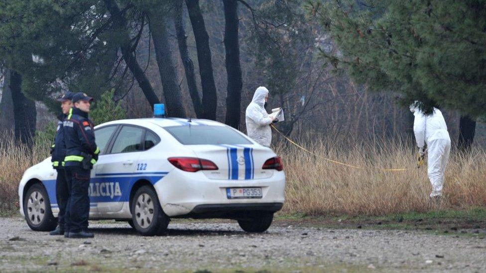 Forensics teams scoured the land surrounding the embassy following the attack