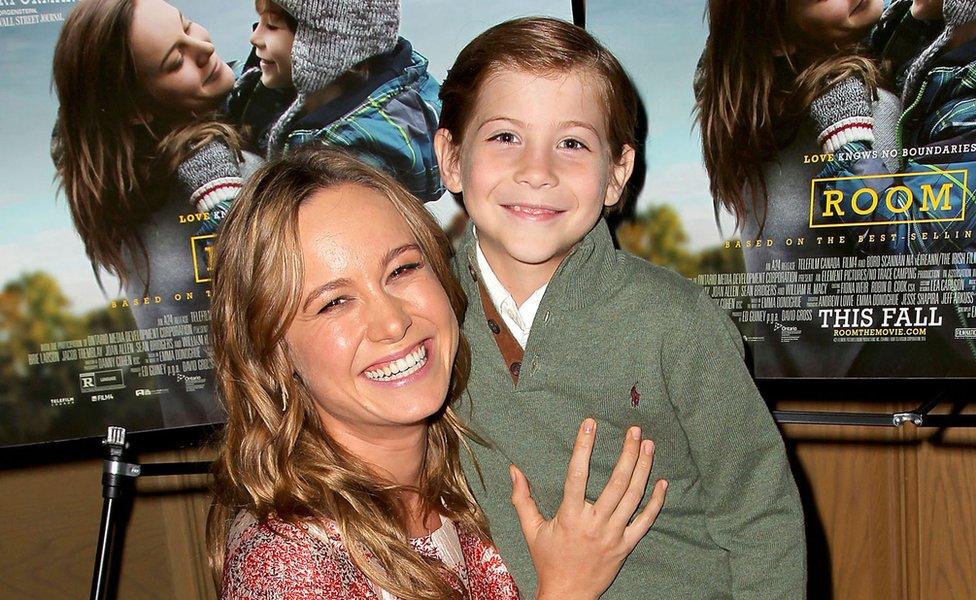 Brie Larson (left) and Jacob Tremblay