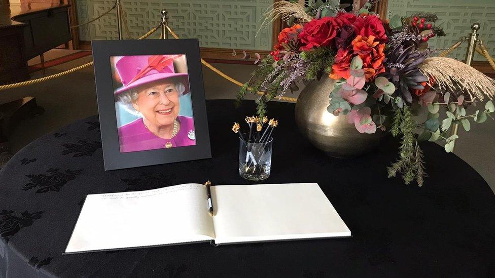 Book of condolence at Brighton Pavilion