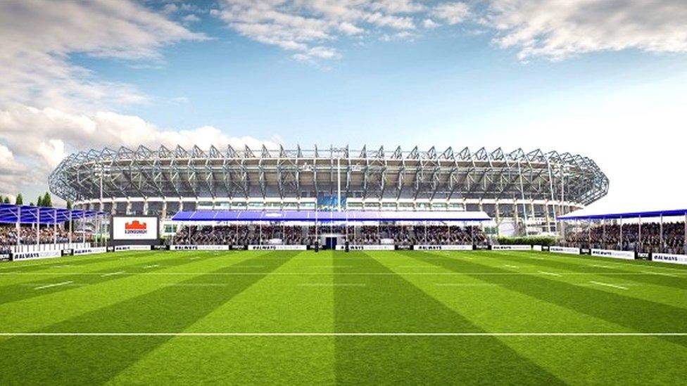 An artist's impression of the new stadium