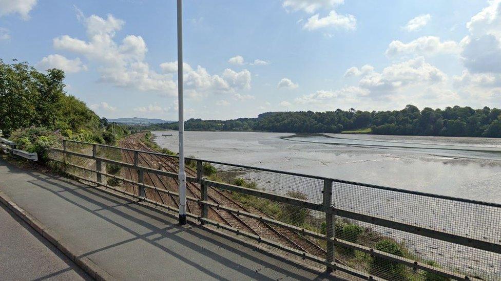 Rail track near Laira depot