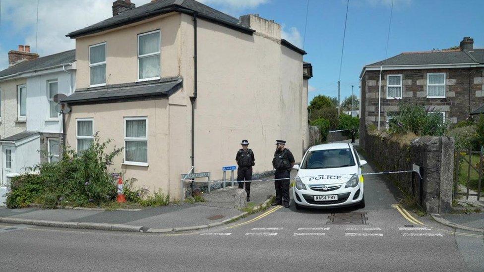 Crime scene in Redruth