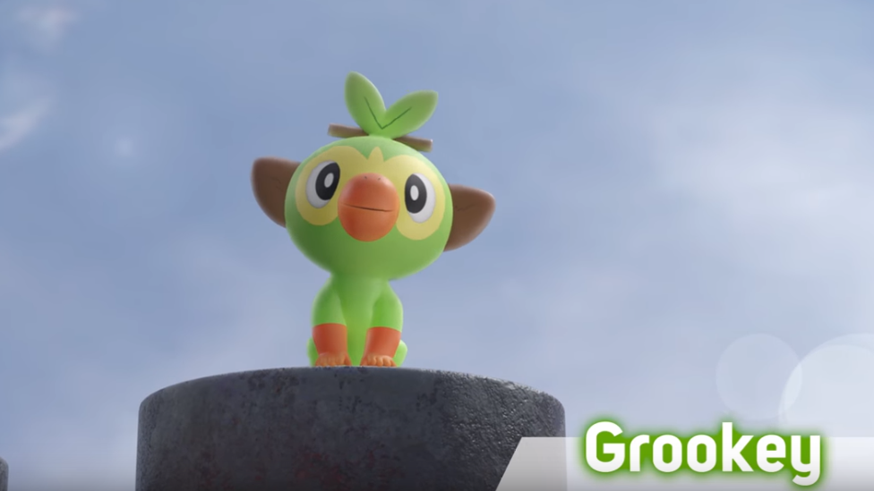 Grookey in the Poekmon advert