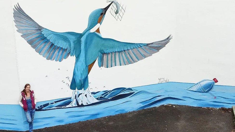 The latest Kingfisher mural in Plympton