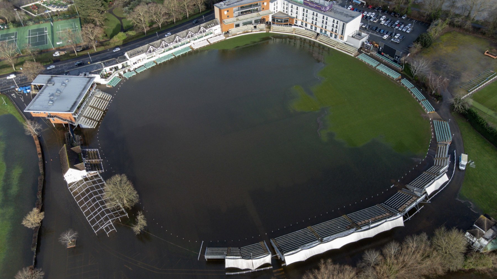 The cricket ground in Worcester