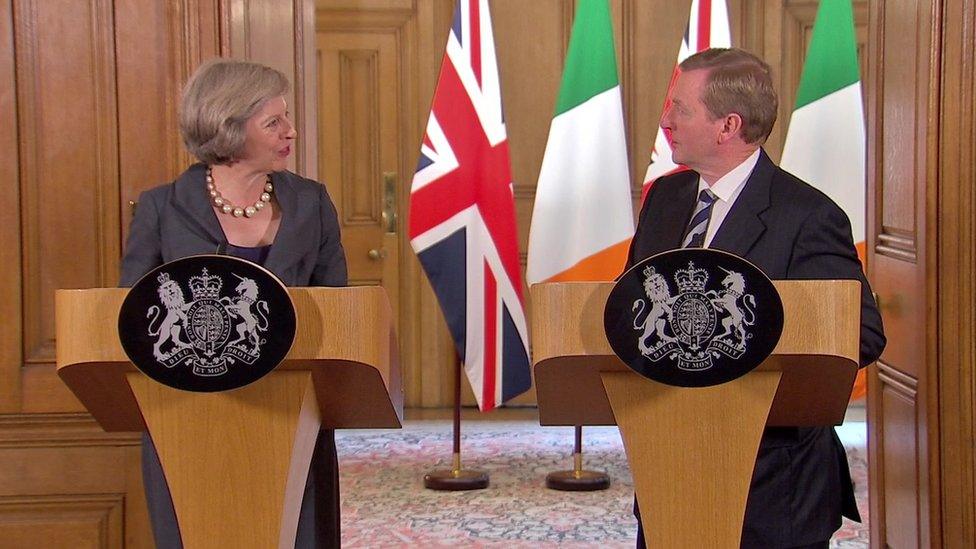 Theresa May and Enda Kenny