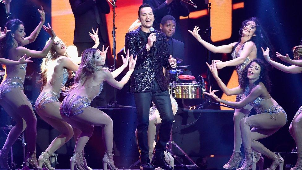 Victor Manuelle performs onstage at the 2018 Billboard Latin Music Awards at the Mandalay Bay Events Center on 26 April 2018 in Las Vegas, Nevada