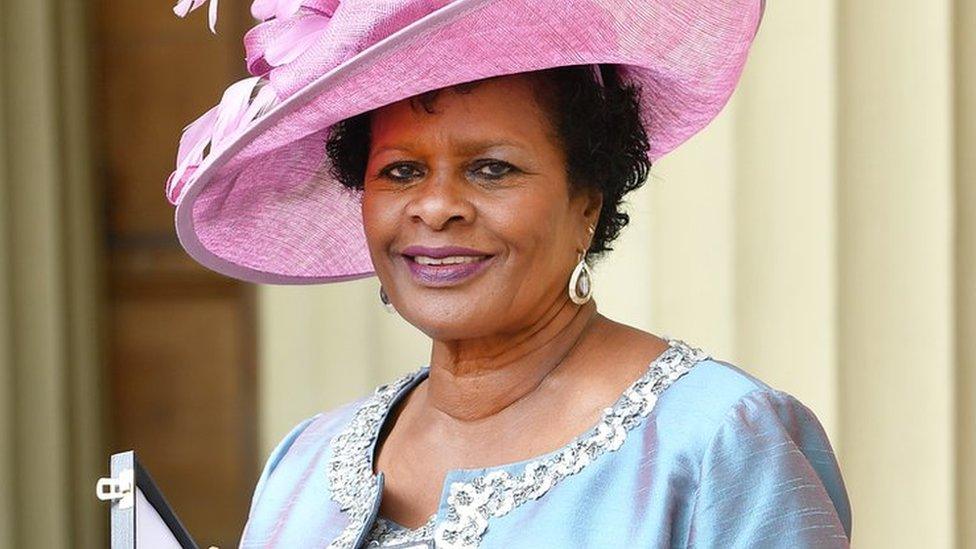 Dame Sandra Mason, governor general of Barbados, after she was made a Dame Grand Cross of the Order of St Michael and St George on 23 March 2018