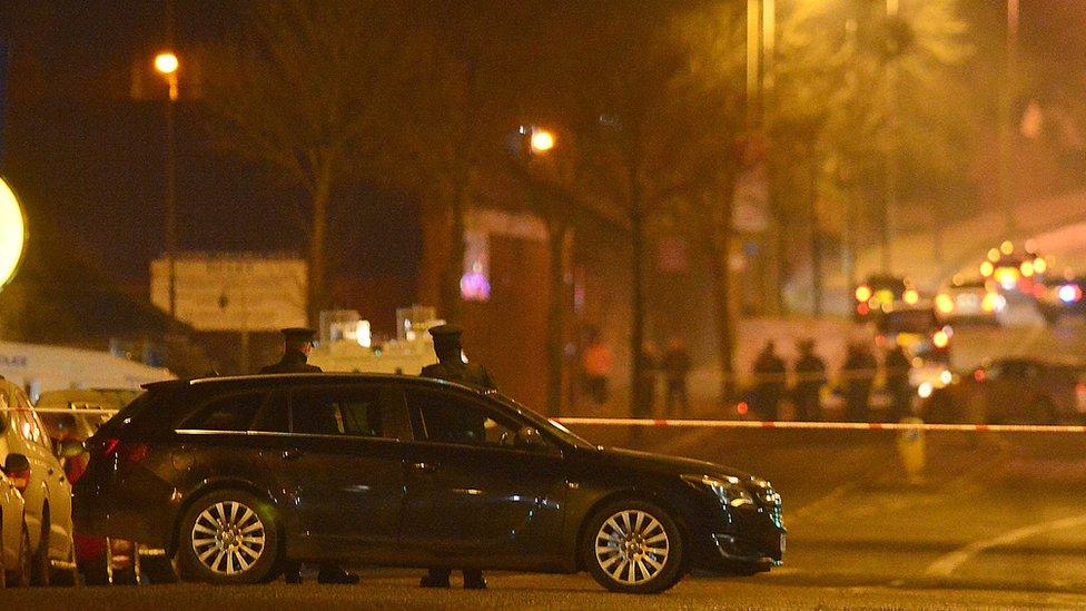 Scene of the shooting in North Belfast